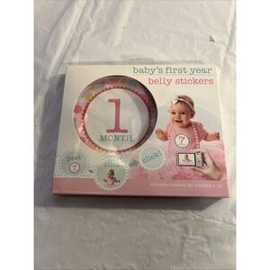 Baby's First Year Belly Stickers 1-12, Pink,Peel and Stick by Stepping Stones